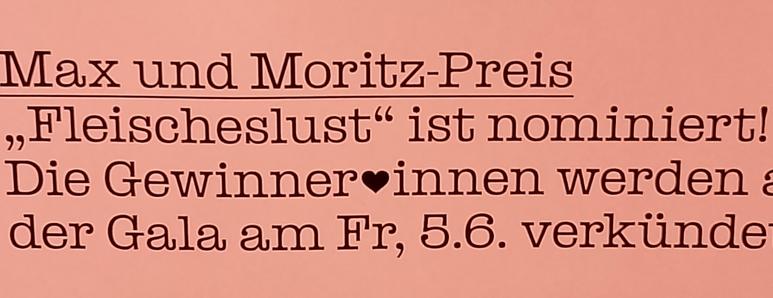 Ausschnitt eines Ausstellungstextes. Gewinner*innen wird mit Herz statt Stern gegendert.