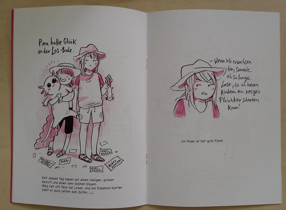 Doppelseite mit Alltagsszene ihrer Kinder (glaub ich?)