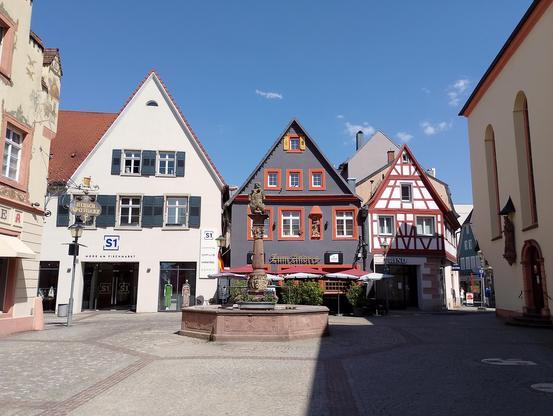 Häuser in der Innenstadt von Offenburg