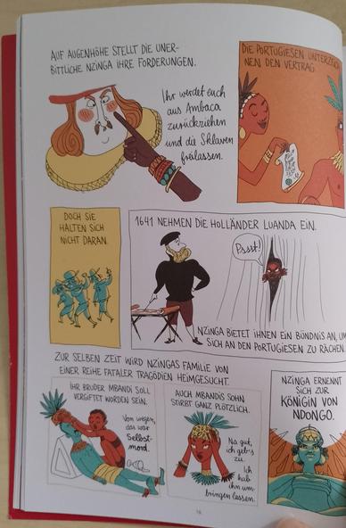 Seite aus der Geschichte über Nzinga