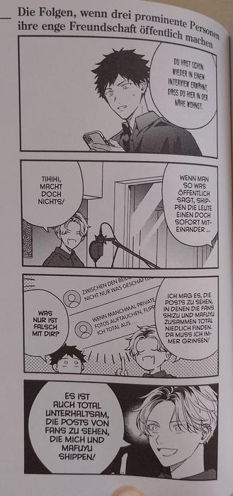 Seite mit einem von vielen Yonkoma-Strips
